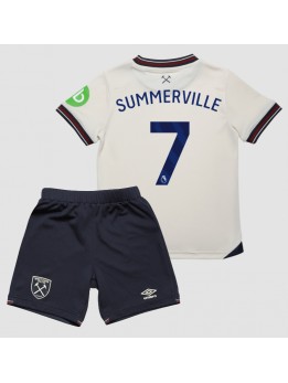 Billige West Ham United Crysencio Summerville #7 Bortedraktsett Barn 2025-26 Kortermet (+ Korte bukser)